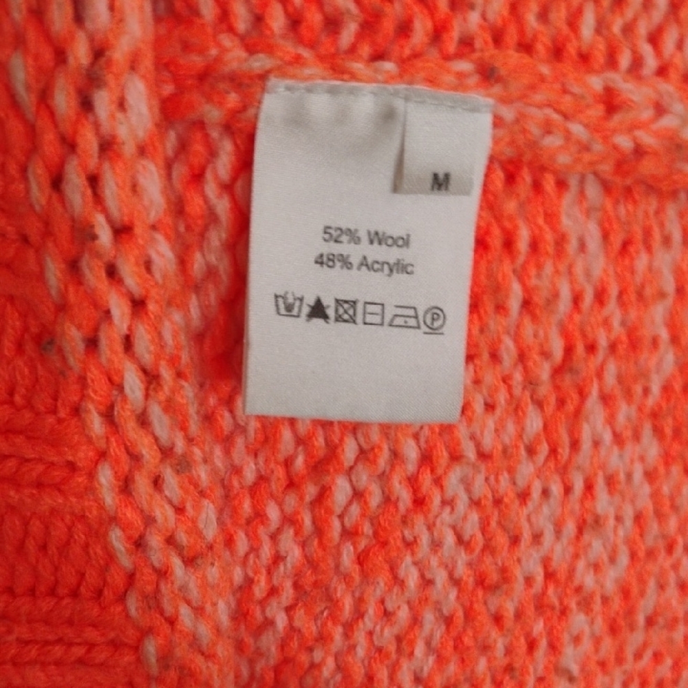 Mads Nørgaard Orange Knit Sweater M - Picture 3 of 4
